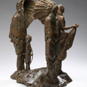 Healing The Divide, 2018 <br>Bronze, Edition of 9, 25” x 21” x 16”