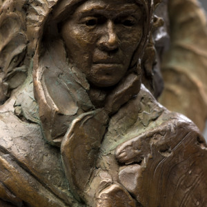 Healing The Divide, 2018 <br>Bronze, Edition of 9, 25” x 21” x 16”