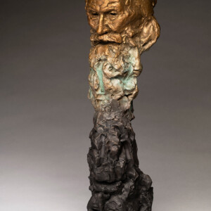 The Duality of Man, 2019<br>Bronze, Edition of 9, 27" x 9" x 10"