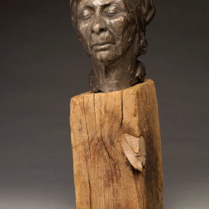 A Quiet Moment, 2020<br>Bronze, Edition of 9, 21" x 7" x 9"