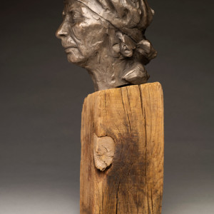 A Quiet Moment, 2020<br>Bronze, Edition of 9, 21" x 7" x 9"