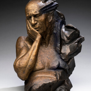 Remembering My Friend, 2020<br>Bronze, Edition of 9, 13" x 9" x 9"