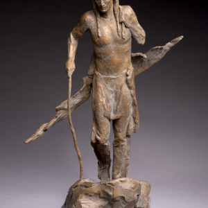 The Goosehunter, 2016<br>Bronze, Edition of 11, 21" x 14" x 13"
