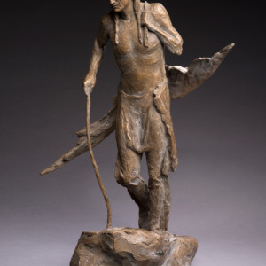 The Goosehunter, 2016<br>Bronze, Edition of 11, 21" x 14" x 13"