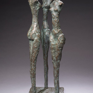 The Three Graces, 2015<br>Bronze, Edition of 11, 25" x 9" x 9"