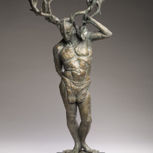 Twin Crowns, 2024<br>Bronze, Edition of 9, 33" x 14" x 10"